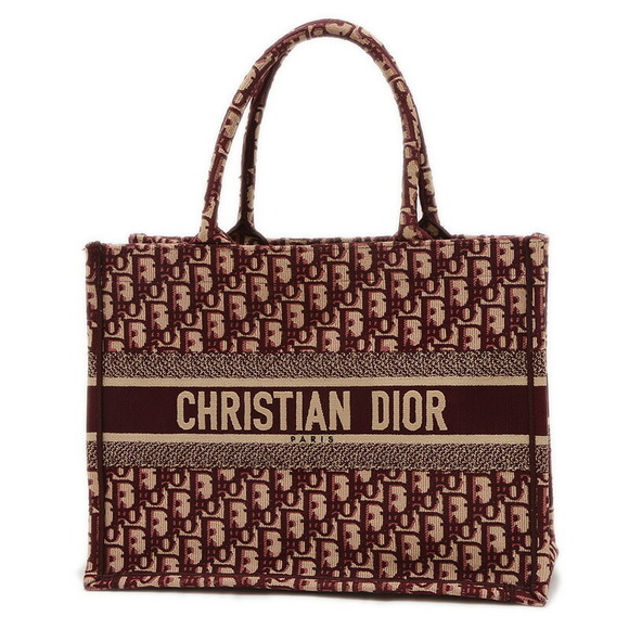 Dior Book Tote Bag Oblique Embroidery Red - Picture 1 of 6